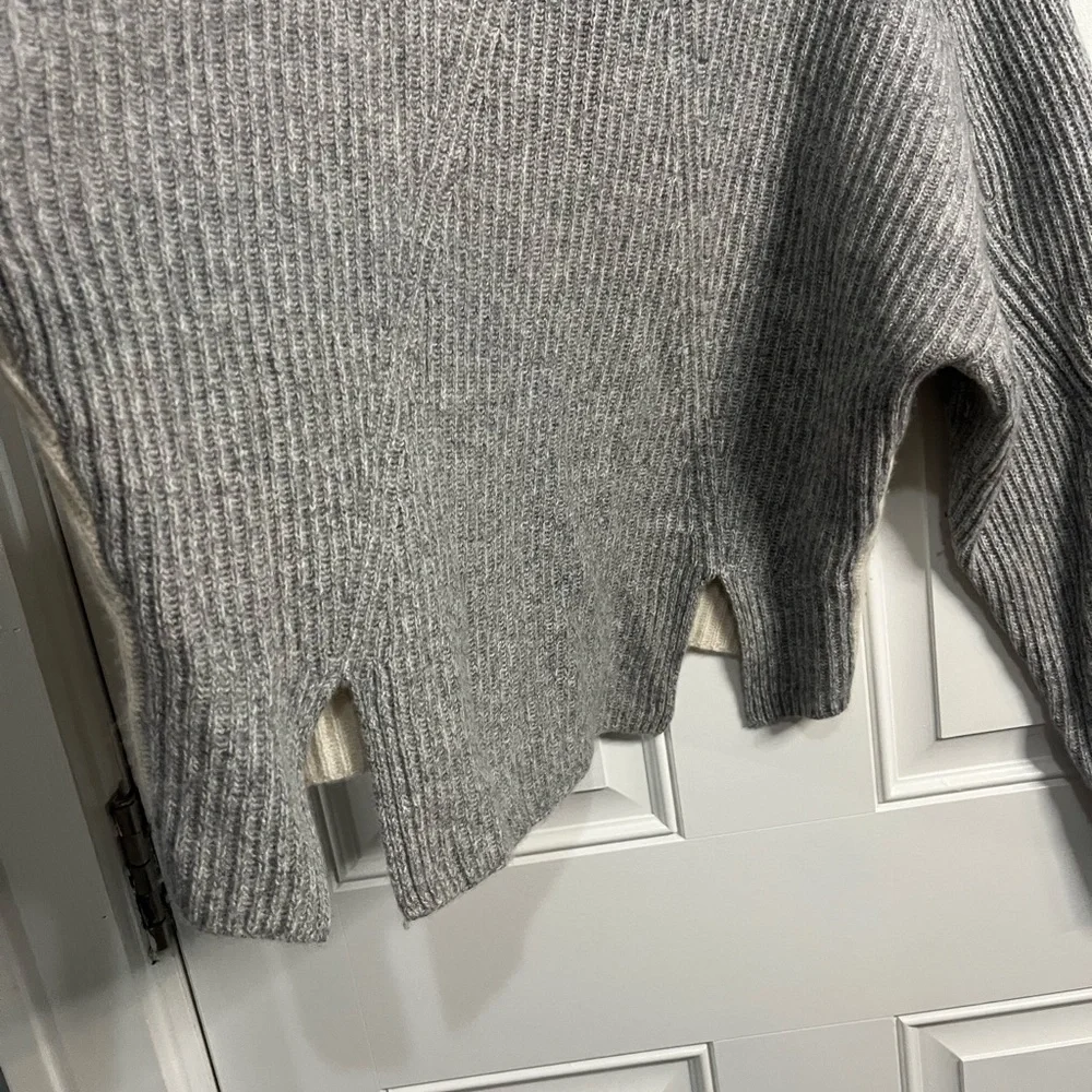 RAG & BONE
Pierce Colorblock Rib Cashmere Boxy Fit Knit Half Zip Sweater Gray XS - Picture 13 of 13
